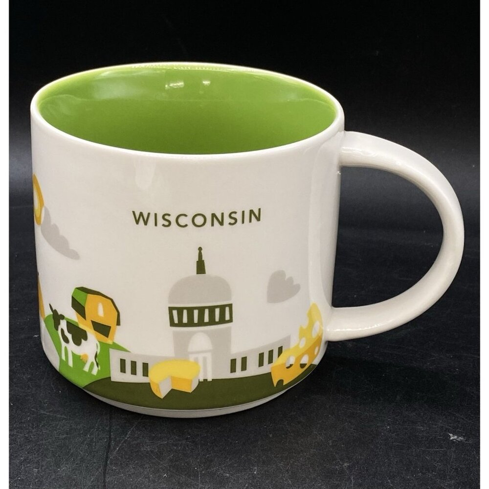 Starbucks Wisconsin You Are Here Series Collection 14oz Coffee Tea Mug Cup YAH